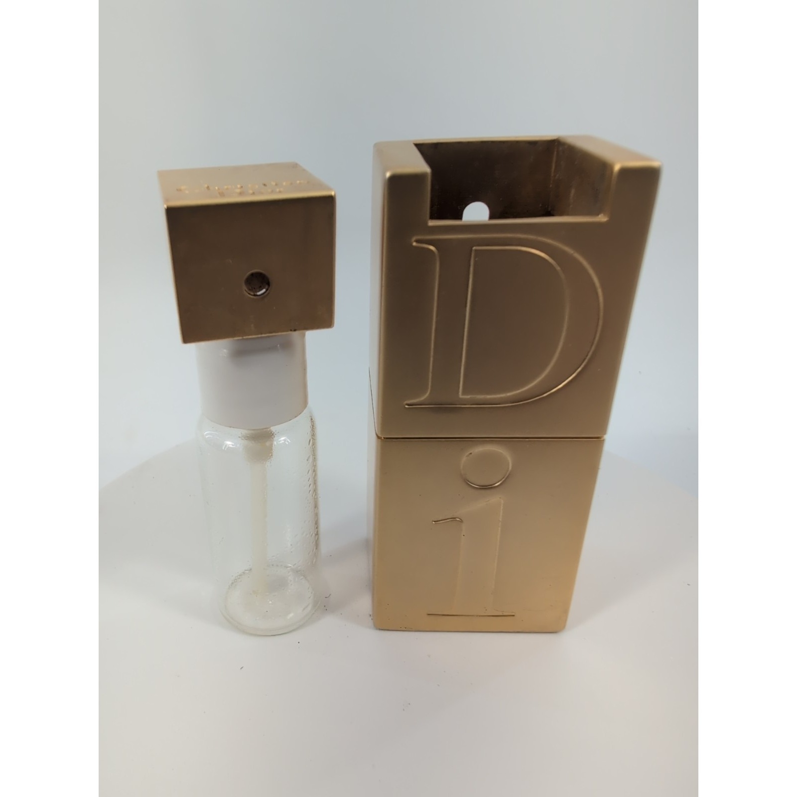 Vtg Christian Dior Gold Plate Atomizer Parfum Metal Case Refillable Jadore Empty